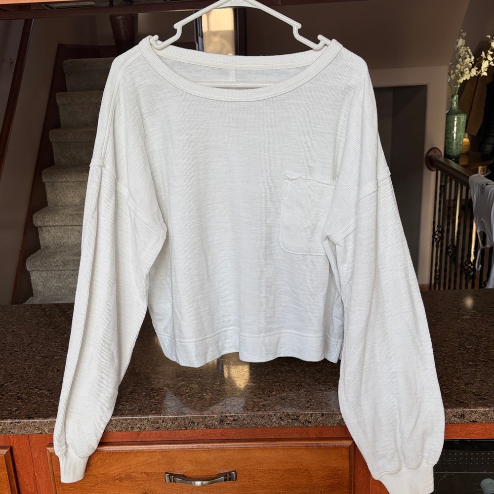 Aerie Off-White Relaxed Sweatshirt